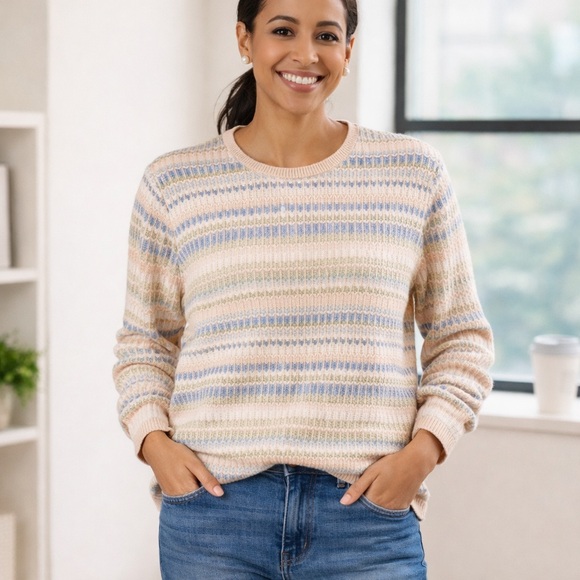 Alfred Dunner Pastel Textured Knit Sweater – Size XL - Picture 2 of 11